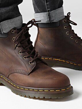 Dr. Martens 939 Ben Boots Unisex Lace Up Leather Dark Brown Men's 7 Women's 8